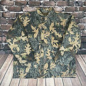 Vintage 90s GUNFLINT Camo Jacket Trail Cover Print Camouflage Hunting Mens Sz XL